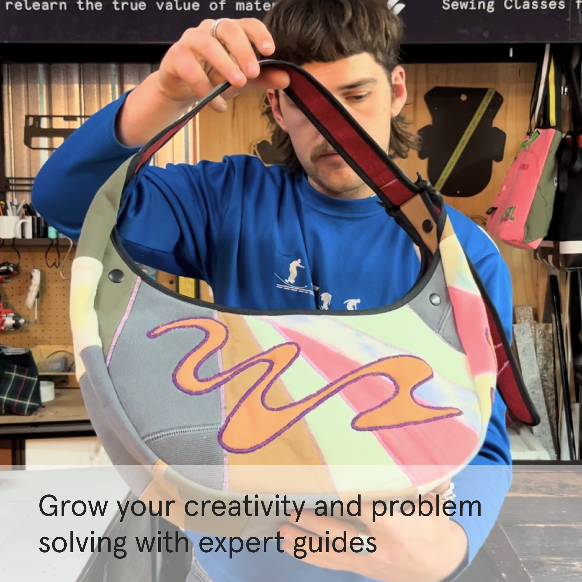 CURVED BAG MAKING // Self Guided Course
