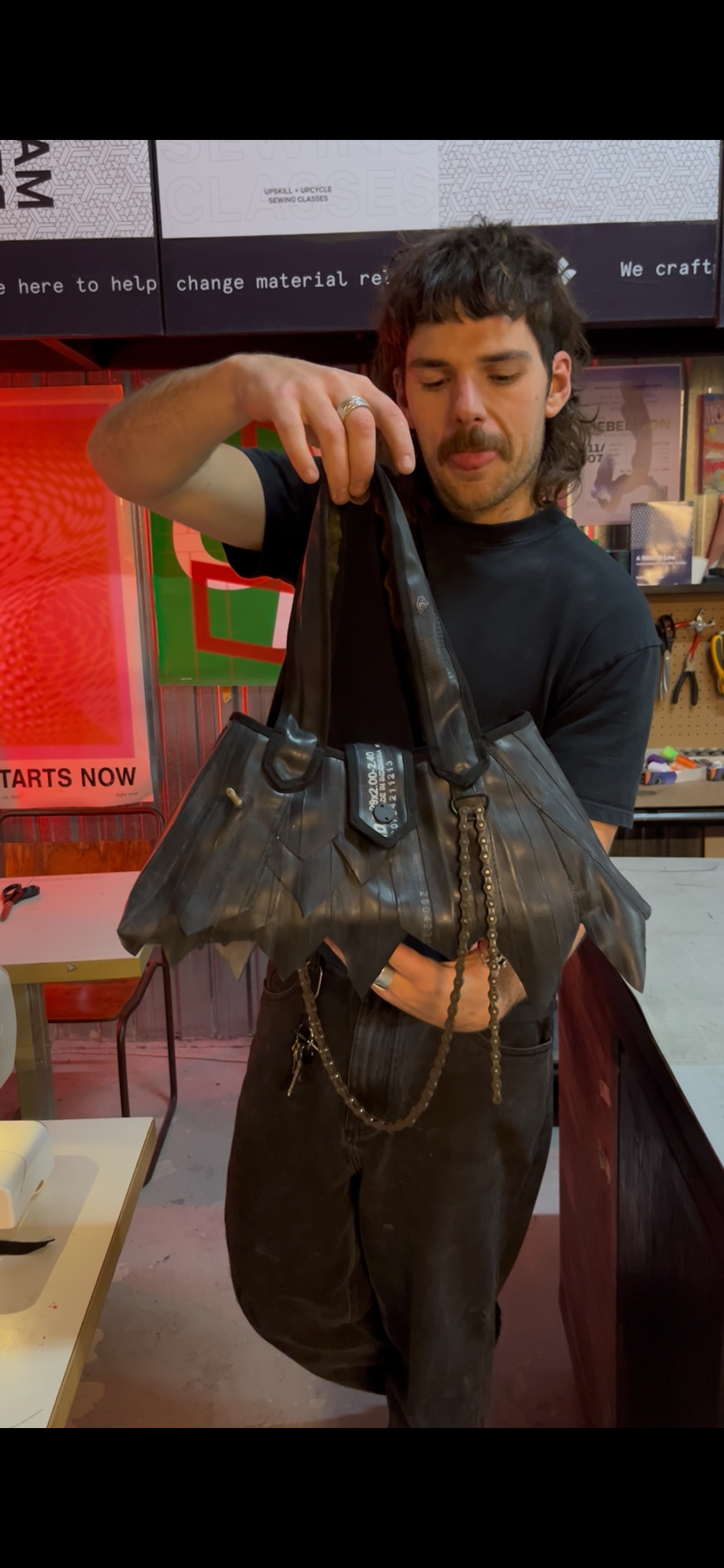 Bike tube handbag