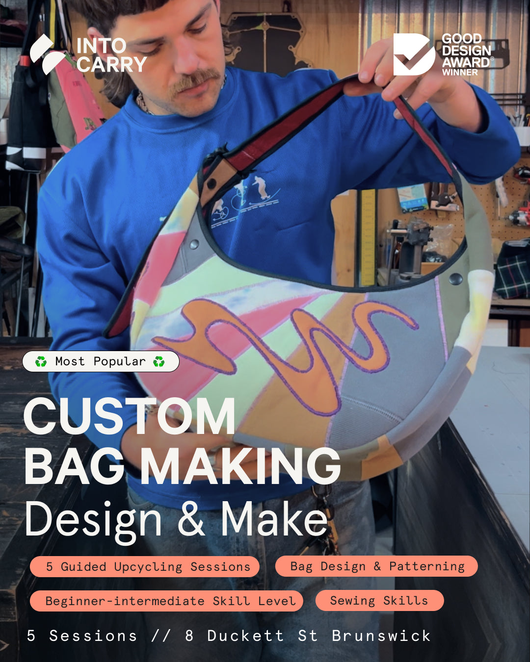 CUSTOM BAG MAKING // 5 Session Bag Design & Making