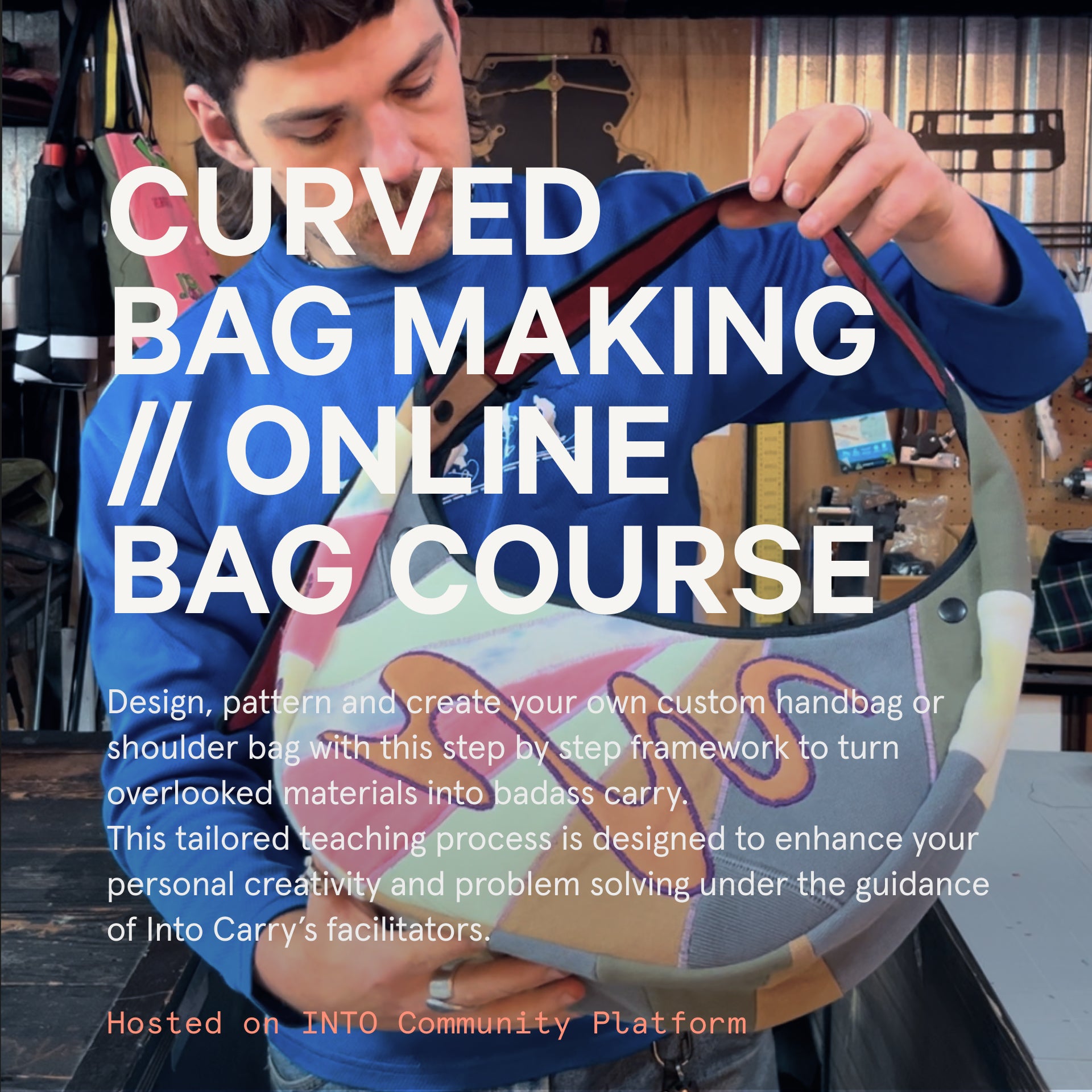 CURVED BAG MAKING // Online Guided Bag Course