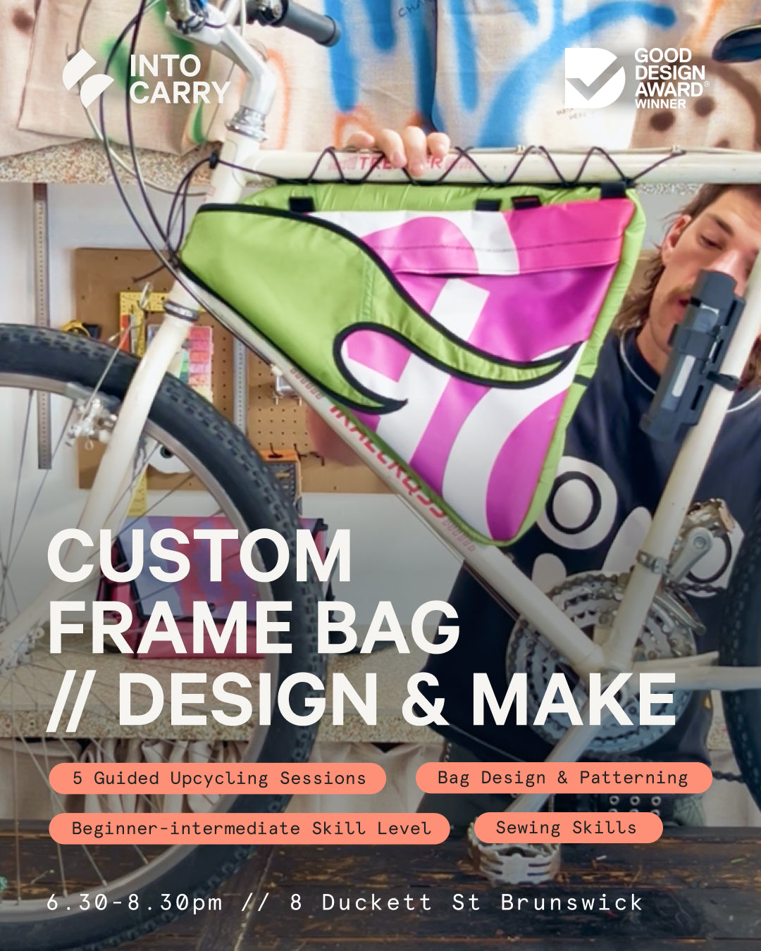 BIKE FRAME BAG // 5 Session Bag Design & Making
